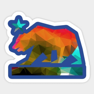 California State Bear (fractal colors) Sticker